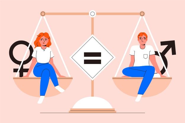 Man and woman representing the gender eq... | Free Vector #Freepik #freevector #people Gender Equality Art, Gender Equality Poster, Feminism Art, Realistic Pencil Drawings, Gender Roles, Motion Design Animation, Gender Equality, Bullet Journal Doodles, Postal Stamps