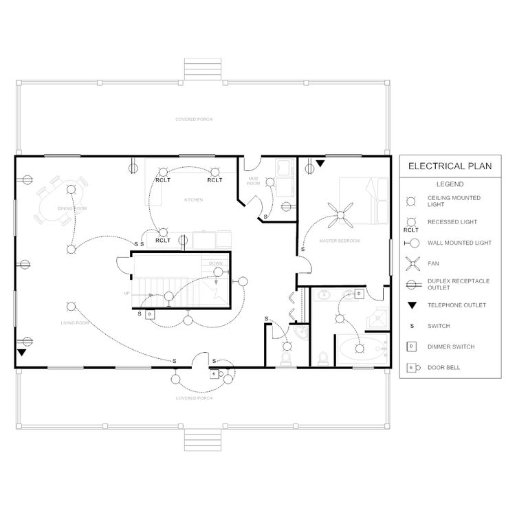 the electrical plan for an office