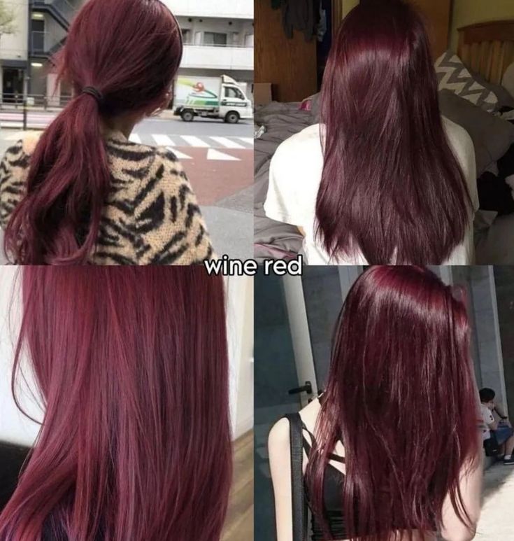 Wine Red Hair Aesthetic, Red Velvet Hair Color, Wine Red Hair Color, Red Hair Colour, Popular Pretty, Wine Hair Color, Wine Red Hair, Korean Hair Color, Hair Color Underneath