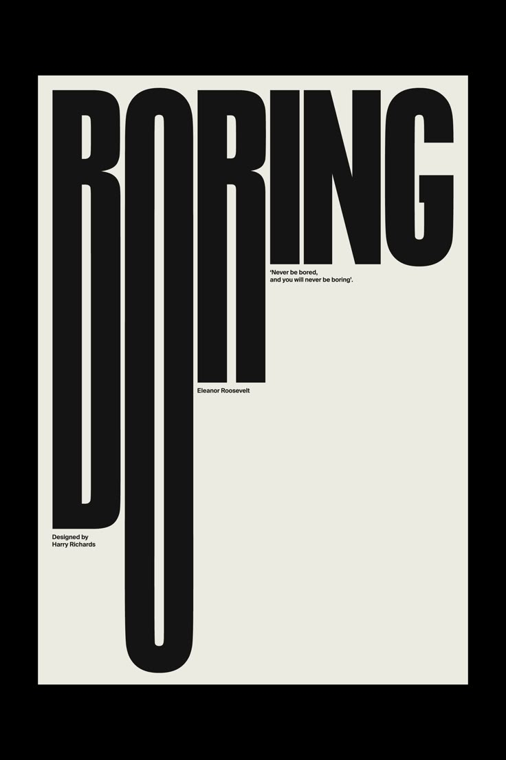 Black text stretched like a yawn on a white background. Text Only Poster Design, Unique Typography Design, Text Only Poster, Text Design Ideas Graphics, Bold Poster Design, Text Poster Design, Interesting Typography, Comparison Design, Fonts Poster