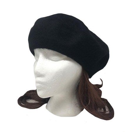 Casaba Women's Wool Warm Beret French Style Artsy Lightweight Fashion Hats Caps French Style Beret 100% Wool Artsy, Fashionable Trendy Headwear One Size Fits Most (18 inch forehead circumference opening) Warm for Winter Color: Black.  Gender: female.  Age Group: adult. Style Beret, Black Beret, Winter Hats For Men, Wool Berets, Winter Color, Winter Hats Beanie, Berets, Winter Colors, French Style