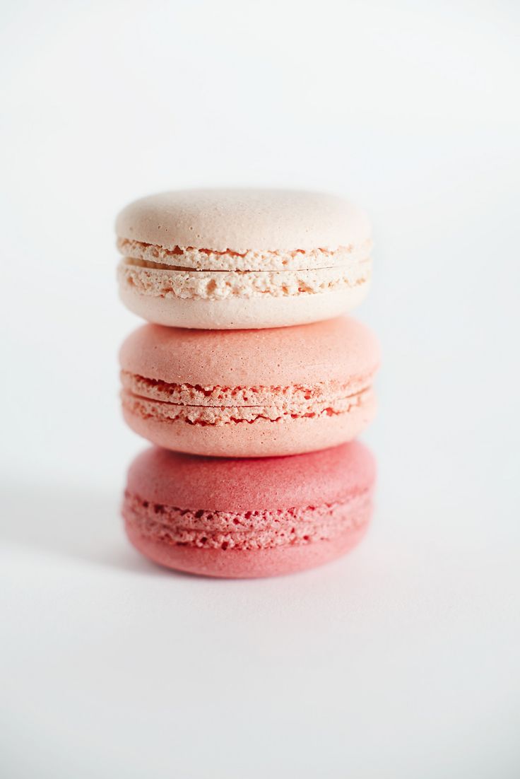 three macaroons stacked on top of each other