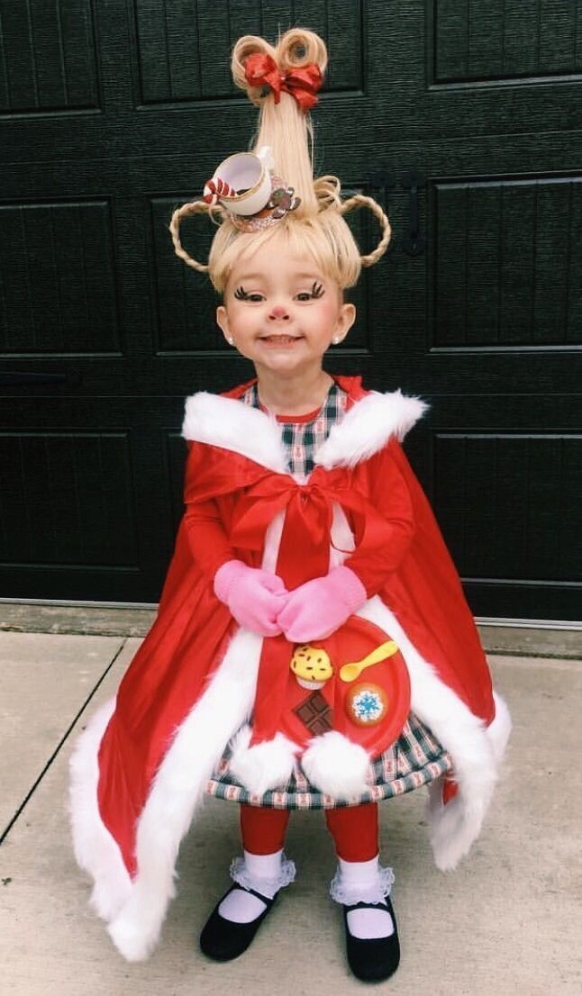 Creative Kids Halloween Costume, Fantasia Diy, Whoville Costumes, Cindy Lou Who Costume, Who Costume, Grinch Costumes, Great Halloween Costumes, Halloween Costumes College Girls, Halloween Costumes For 3