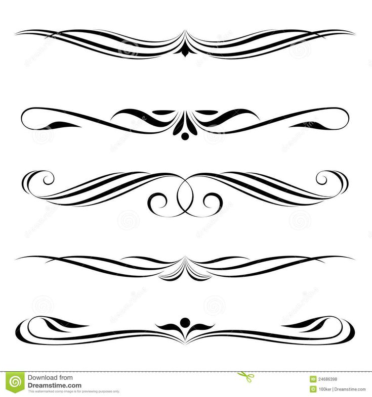 a set of decorative dividers with swirls and scrolls