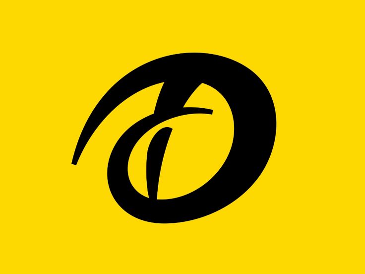 a black and yellow logo with the letter o in it's center, on a yellow background