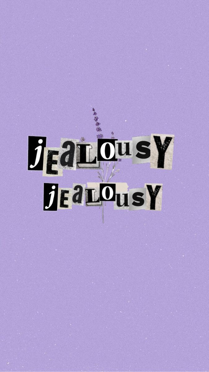 the words jeanousy and jeanousy written in black on a purple background