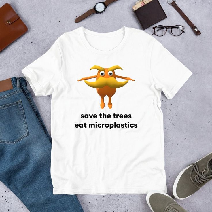 Save The Trees Eat Micro Plastics T-Shirt Fast Shipping $25 Lowest I Can Do Custom Deadstock Hit Me With Questions Ironic Shirts, Goofy Shirt, Inappropriate Shirts, Funky Tees, Tshirt Collection, Silly Clothes, Meme Shirts, Oddly Specific, Funky Shirts