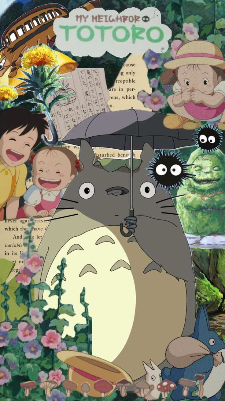 an image of totoro with many people around it