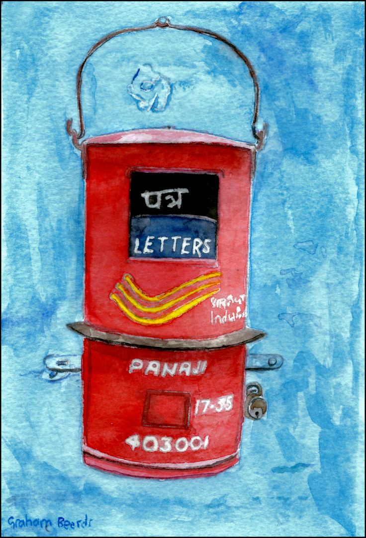 a drawing of a red vending machine with letters on it