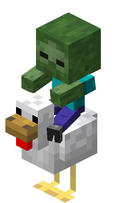 an image of a duck in minecraft with the head turned to look like it's sitting on top of another duck