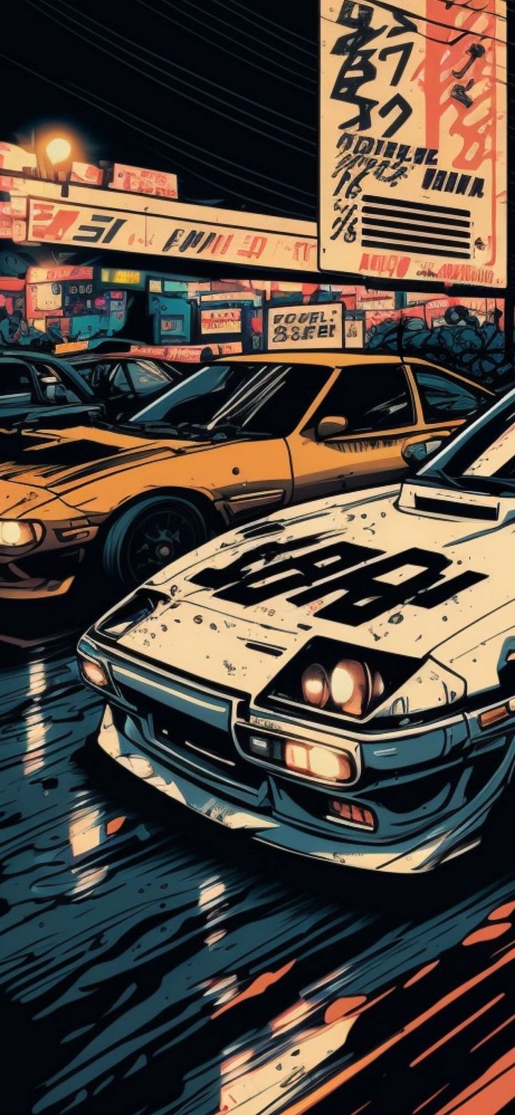 jdm wallpaper iphone, car, jdm car, vehicle, classic, automotive, street, drive, fast, retro, public show, old, travel, vintage, road Seni Mural, الفن الرقمي, Anak Haiwan, Mobil Drift, Jdm Wallpaper, Cool Car Drawings, Cool Car Pictures, Tapeta Galaxie, Japon Illustration