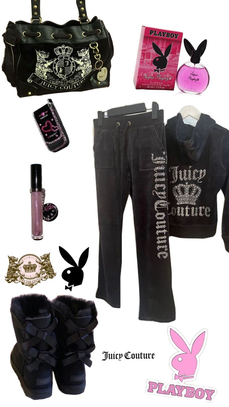 Tracksuit Juicy Couture outfit! #juicycouture #y2k #2000s #mcbling 💗💗💗💗 Early 2000s Juicy Couture, 2000s Juicy Couture Tracksuit, Juicy Couture Tracksuit Outfit, Juicy Couture Outfits, Mcbling Tracksuit, Baddie Core, Alternative Fits, 2000s Baddie, 2000s Fits