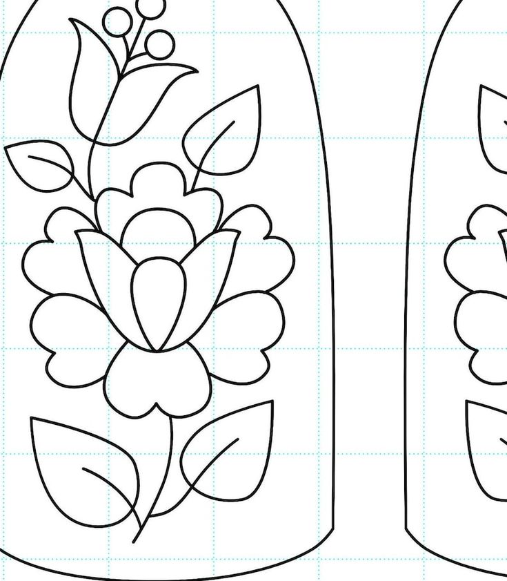 two vases with flowers on them are cut out to be used as coloring pages