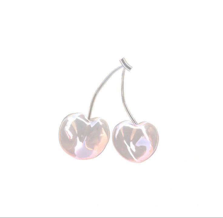 pair of cherry shaped earrings on white background