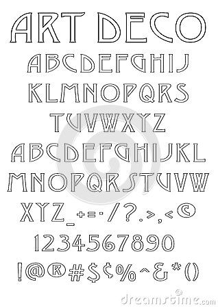 the alphabet and numbers are outlined in black ink