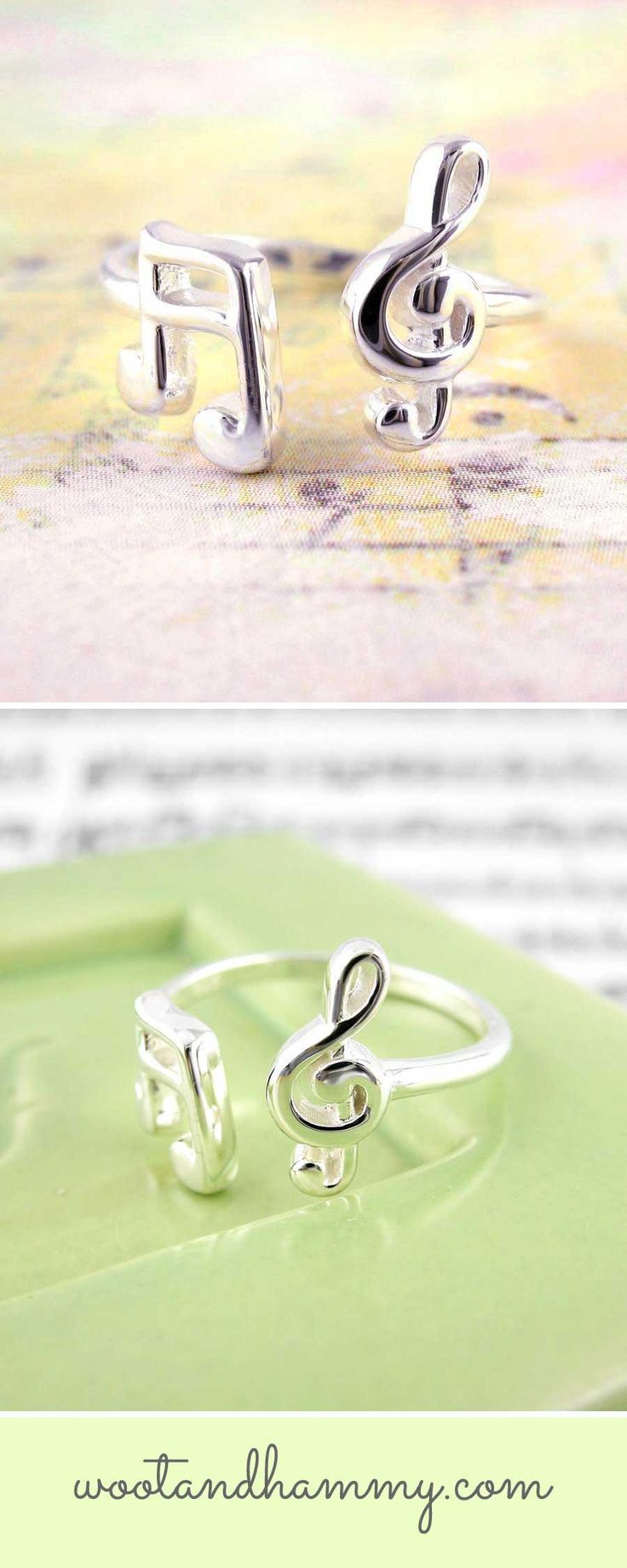 Cute Treble Clef and Pair of Sixteenth Notes Adjustable Ring. For many of us, music is an important part of our lives, bringing us hours of profound and long-lasting enjoyment in ways that are different from one person to the next.So you probably don't need to be a musician to recognize these well-known symbols of musical notation - It's enough that they mean 'Music' and everything that music means to you. Musical Symbols, Musical Notation, Birthday Book, Music Jewelry, Musical Art, Treble Clef, Play Music, Music Is, Adjustable Ring