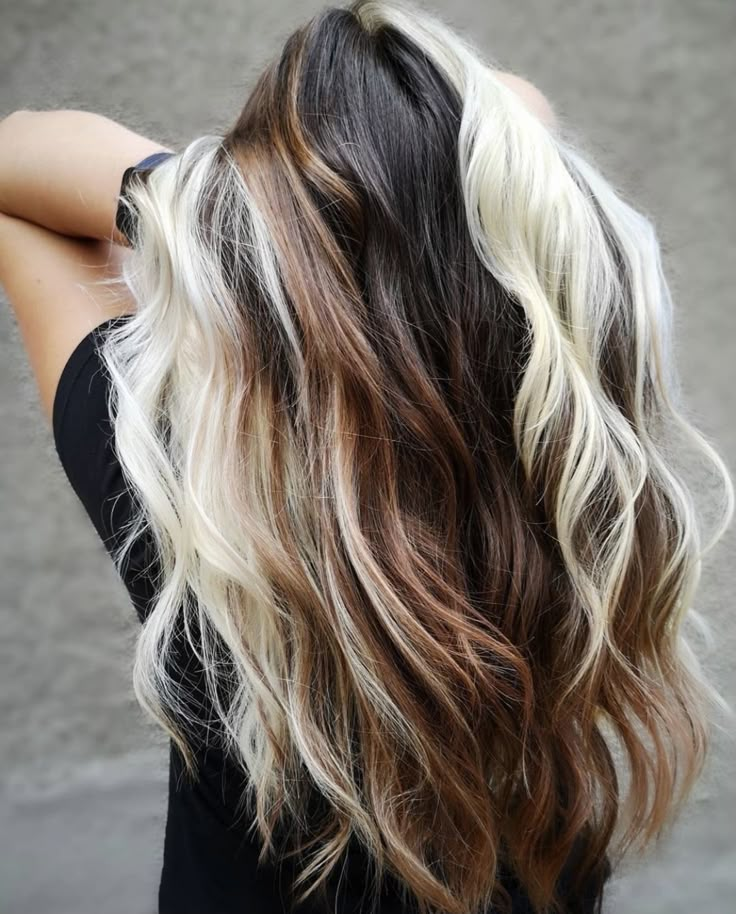 Tri Color Hair, Peekaboo Hair Color, Cuts For Long Hair, Vivid Hair, Highlight Ideas, Hair Highlight, Peekaboo Highlights, Highlights Ideas, Peekaboo Hair