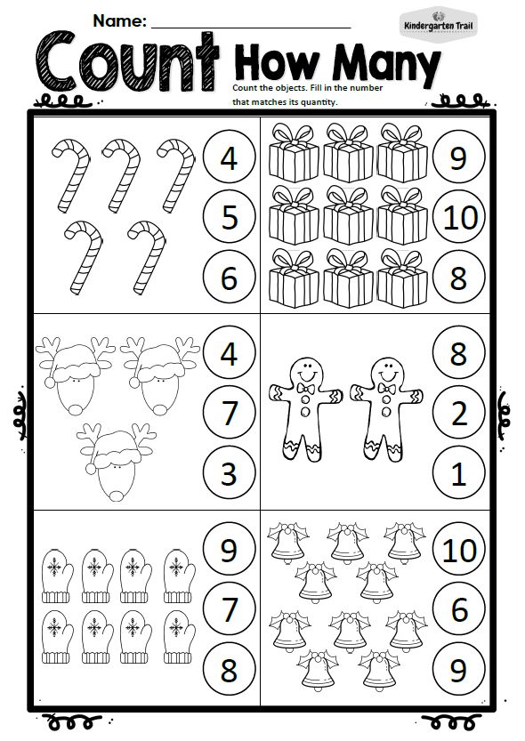 the printable worksheet for counting numbers to 10 with candy canes and candies