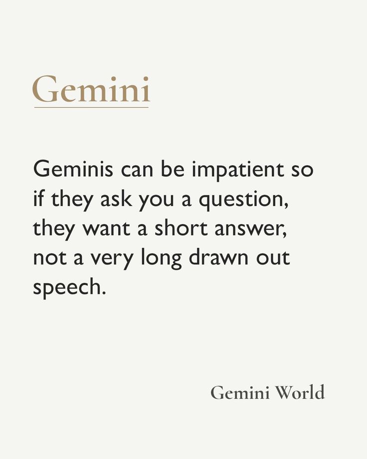 a quote with the words germini on it