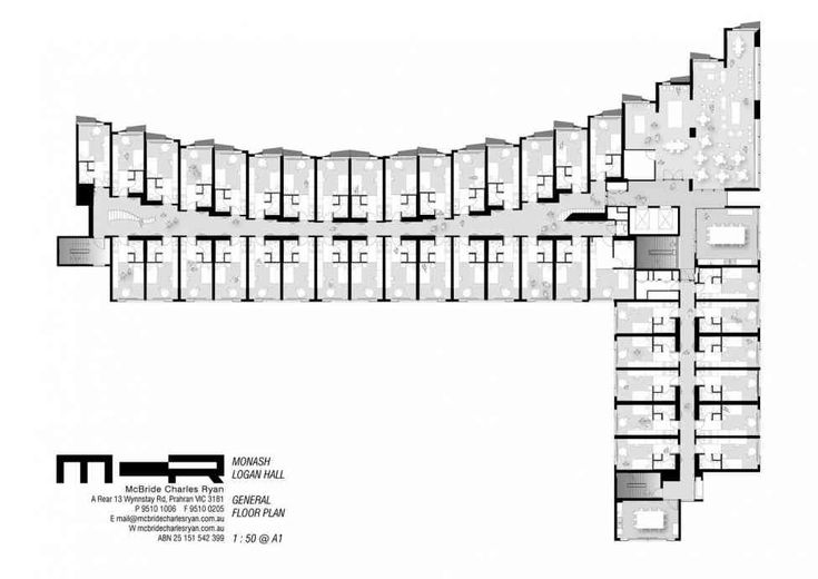 the floor plan for an apartment building with multiple floors and several balconies on each level