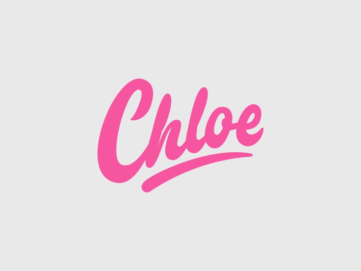 the word'cloe'in pink on a white background