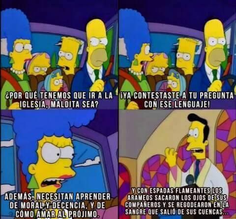 the simpsons is talking to each other in spanish