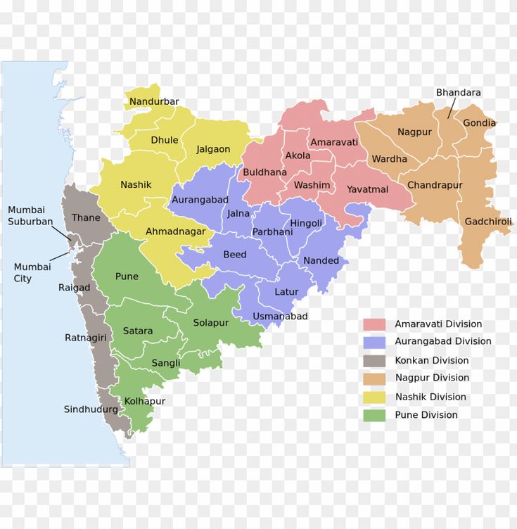 a map of india with all the states and their respective cities, transparent background png