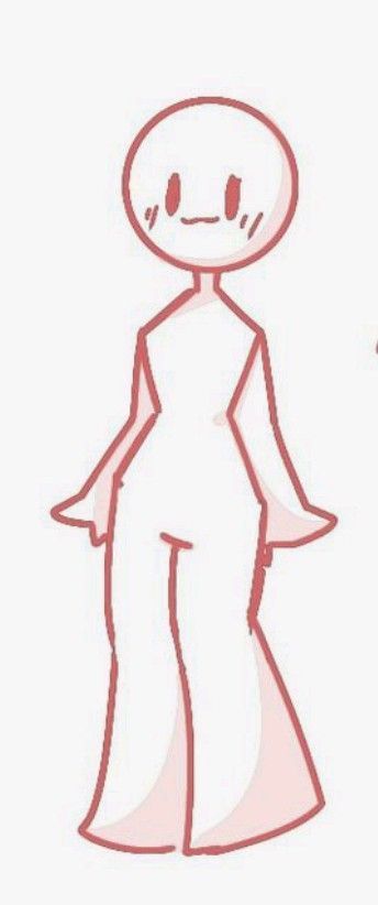 BUT SOMETING Drawing Of A Body Sketches, Body Bases Sketch, Easy Body Base Drawing, Cute Online Drawings, Drawing Bases Cute, Easy Base Drawing, Cute Drawings People Easy, Body Base Holding Something, Doodle Ideas Simple Cute