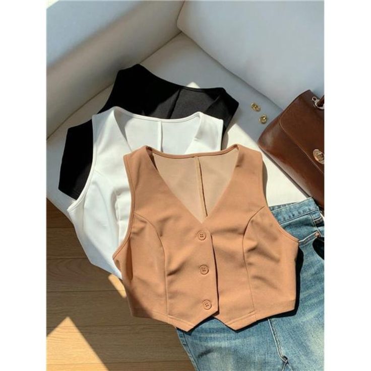 -Item Id 40766890 -Details: Button -Neckline: V Neck -Placket: Single Breasted -Style: Casual -Type: Vest -Hem Shaped: Regular -Color: Multicolor -Pattern Type: Plain -Outerwear Sleeve Length: Sleeveless -Outerwear Length: Short -Outerwear Material: Woven Fabric -Outerwear Composition: 95% Polyester, 5% Elastane -Pockets: No -Outerwear Body: Unlined -Fit Type: Slim Fit -Fabric: Medium Stretch -Care Instructions: Machine Wash, Do Not Dry Clean -Sheer: No **Open To Offers!!!** **Bundle To Save Mor Vest Blazer, Plain Tops, Stretch Top, Classy Chic, Fabric Medium, Chic Boutique, Colored Blazer, Single Breasted, Blazer Suit