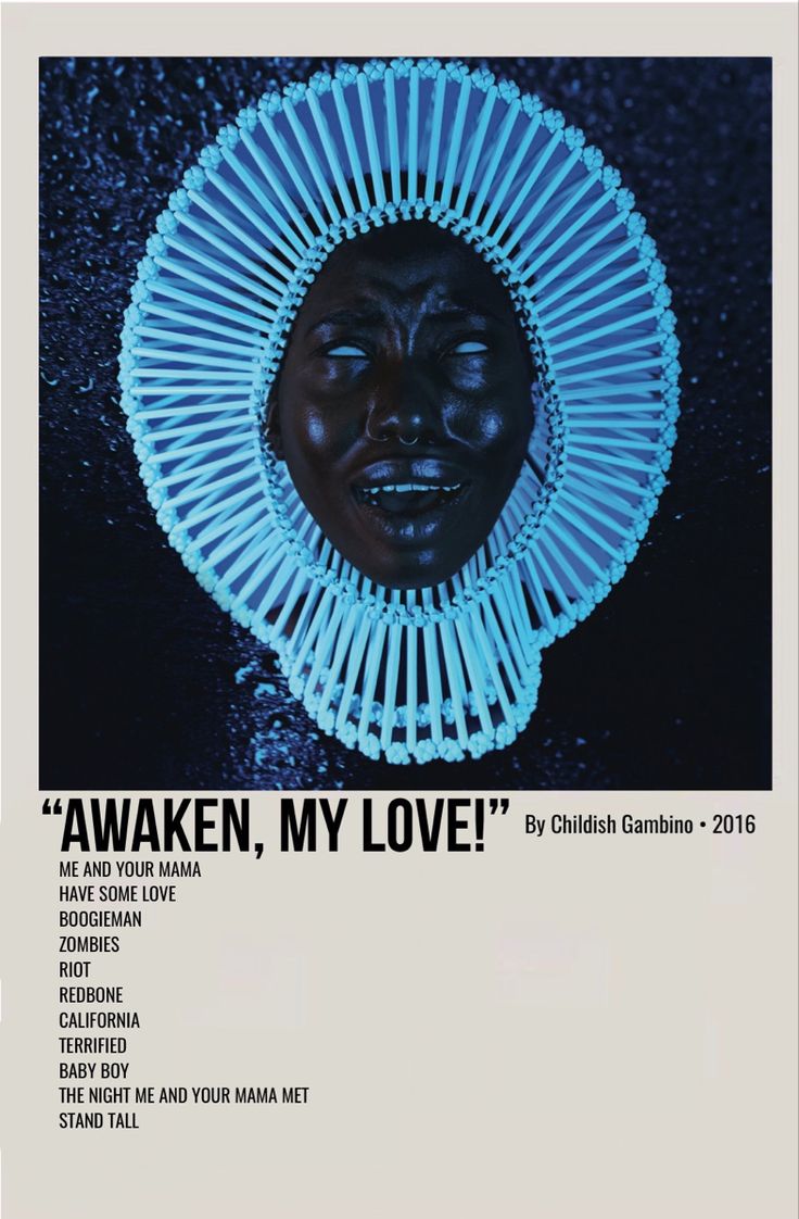 the poster for awaken, my love'2016 is shown in black and white