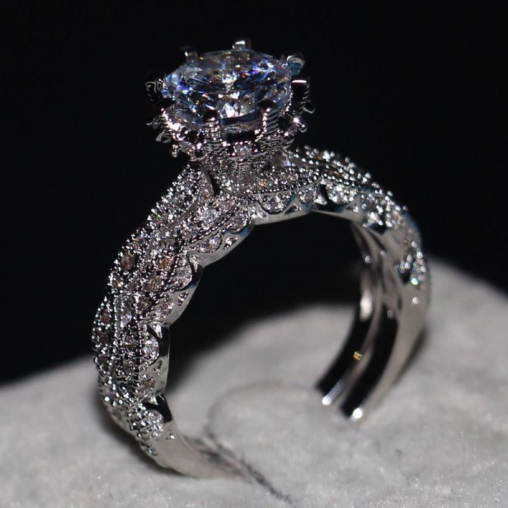 a close up view of a diamond ring