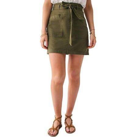 Manufacturer: Faherty Style Type: A-Line Skirt Collection: Faherty Sleeve Length: Material: 60% Cotton/40% Linen Fabric Type: Linen Specialty: Fitted Sku: BH5798542 Removable Belt Included Size: 2.  Color: Green.  Gender: female.  Age Group: adult. Skirt Collection, Branded Shoes For Men, Utility Skirt, Aline Skirt, Simple Tees, Heritage Fashion, Green Skirt, Linen Women, Leggings Shop