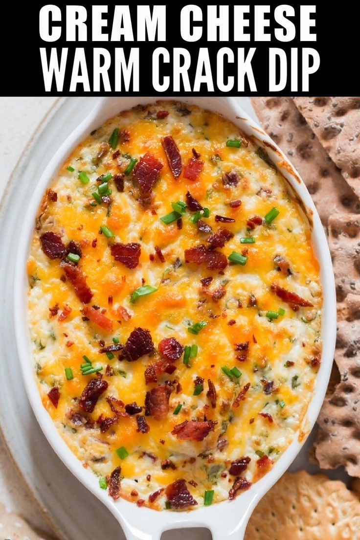 cream cheese dip with crackers Warm Dip Recipes, Dip Recipes Hot, Best Dip Recipes, Baked Dips, Dip Recipes Appetizers, Cream Cheese Dip, Hot Appetizers, Best Appetizer Recipes, Lake Food Ideas