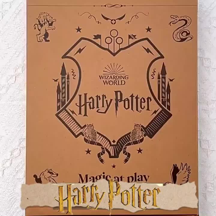 This may contain: someone is holding an old harry potter book in front of the camera and pointing at it