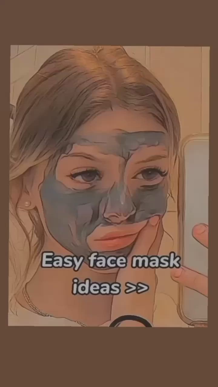 This contains an image of: Easy face mask ideas 💗