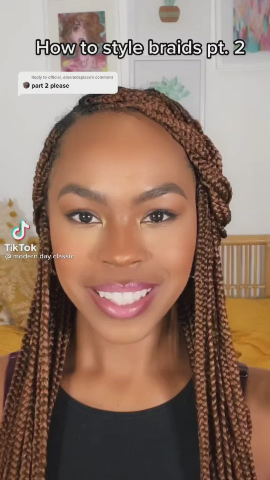 This contains an image of: Cute ways to style your braids