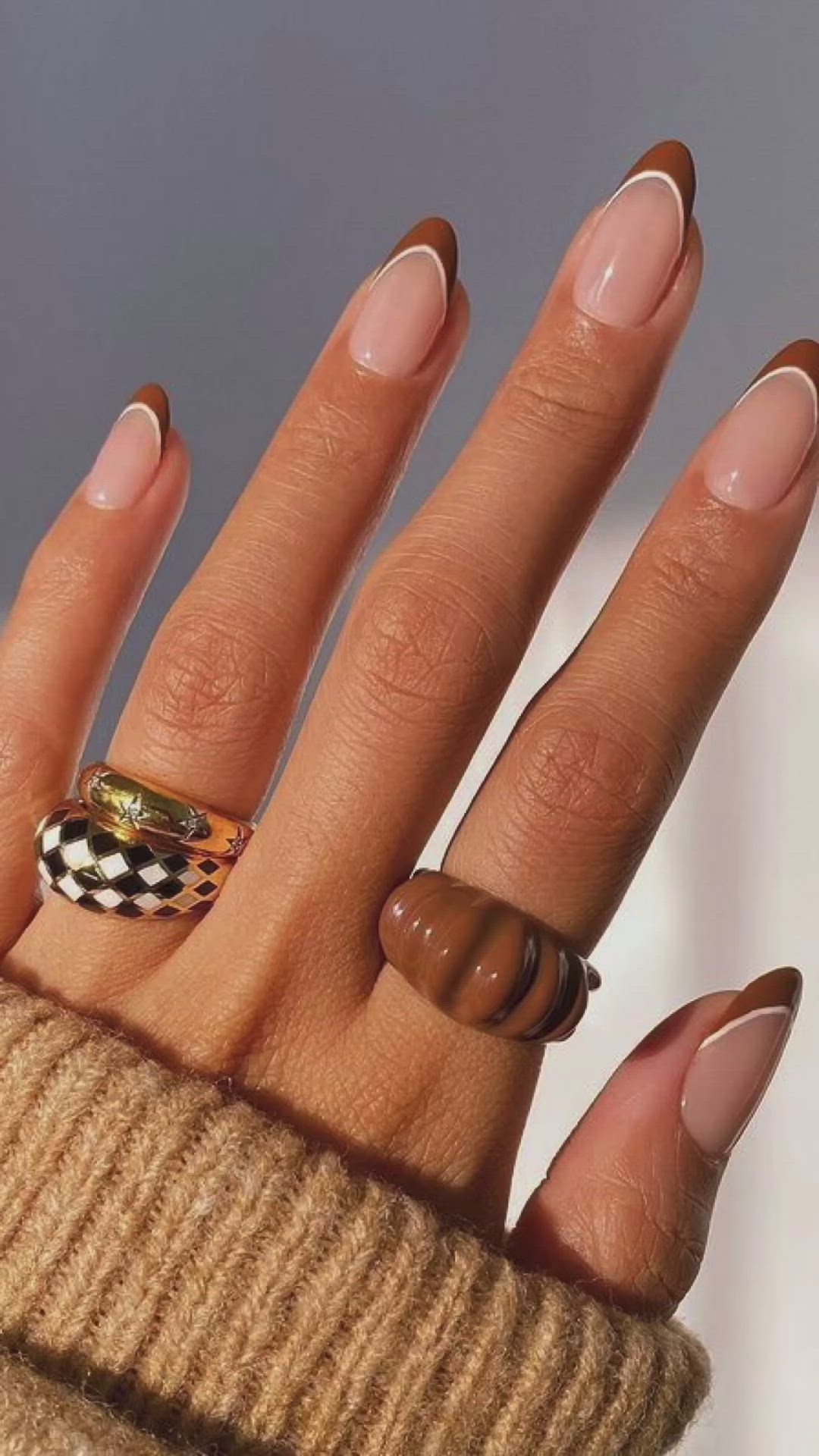 This contains an image of: Fall nails inspo ✨