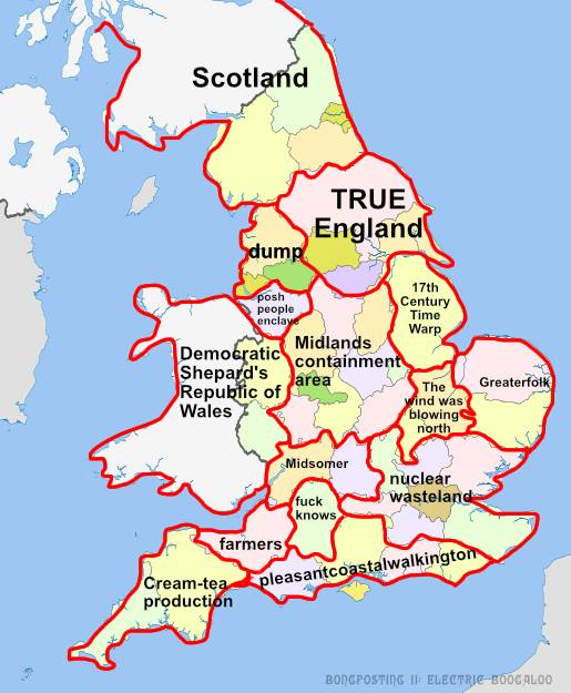 Map Of England With County Borders - United States Map