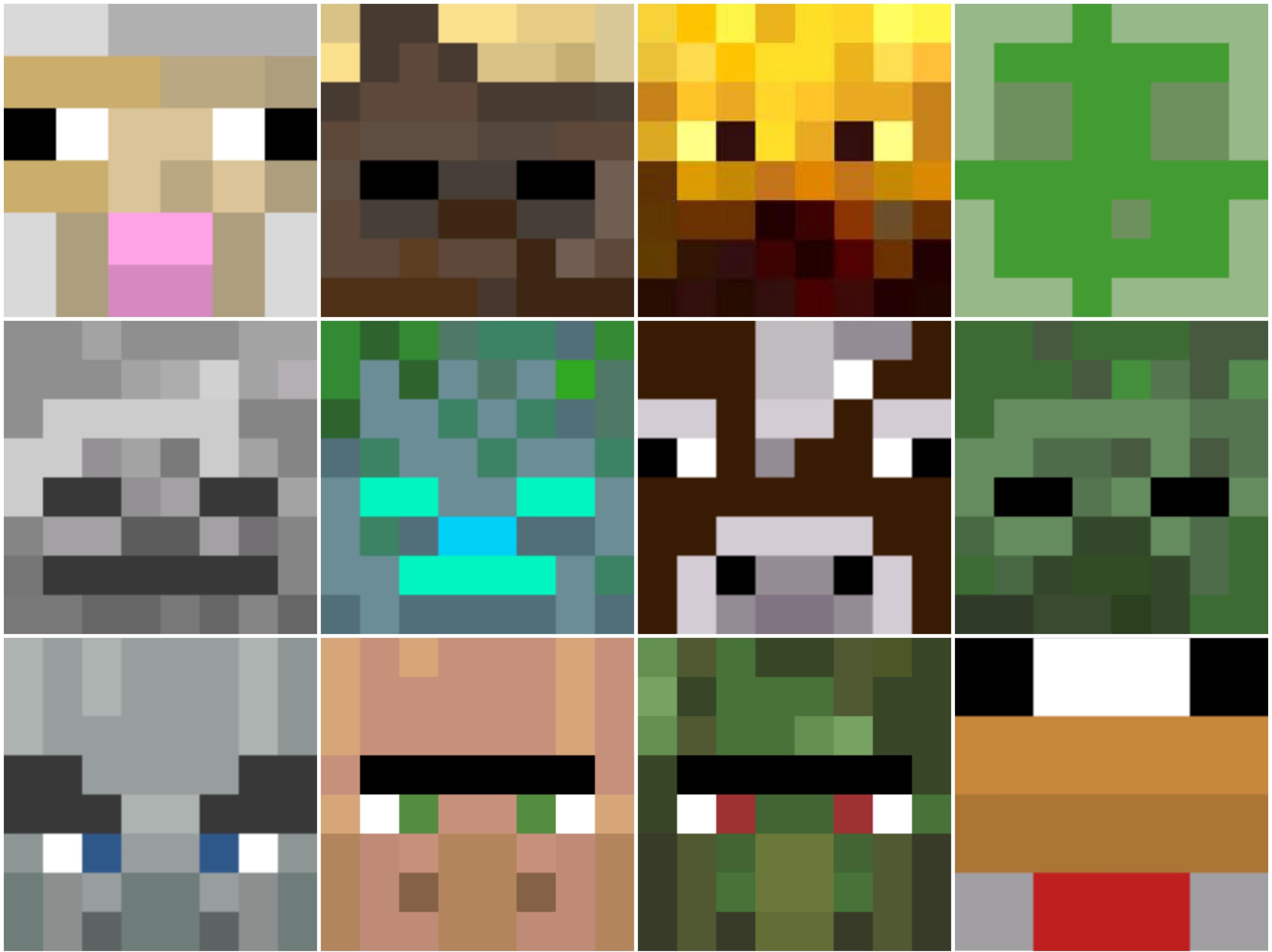 Pixel Art Minecraft Templates