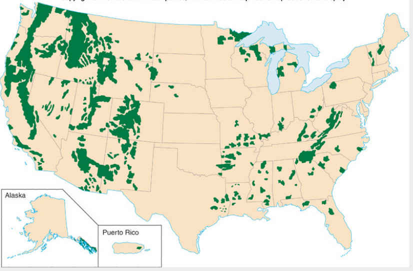 Us National Forests Map