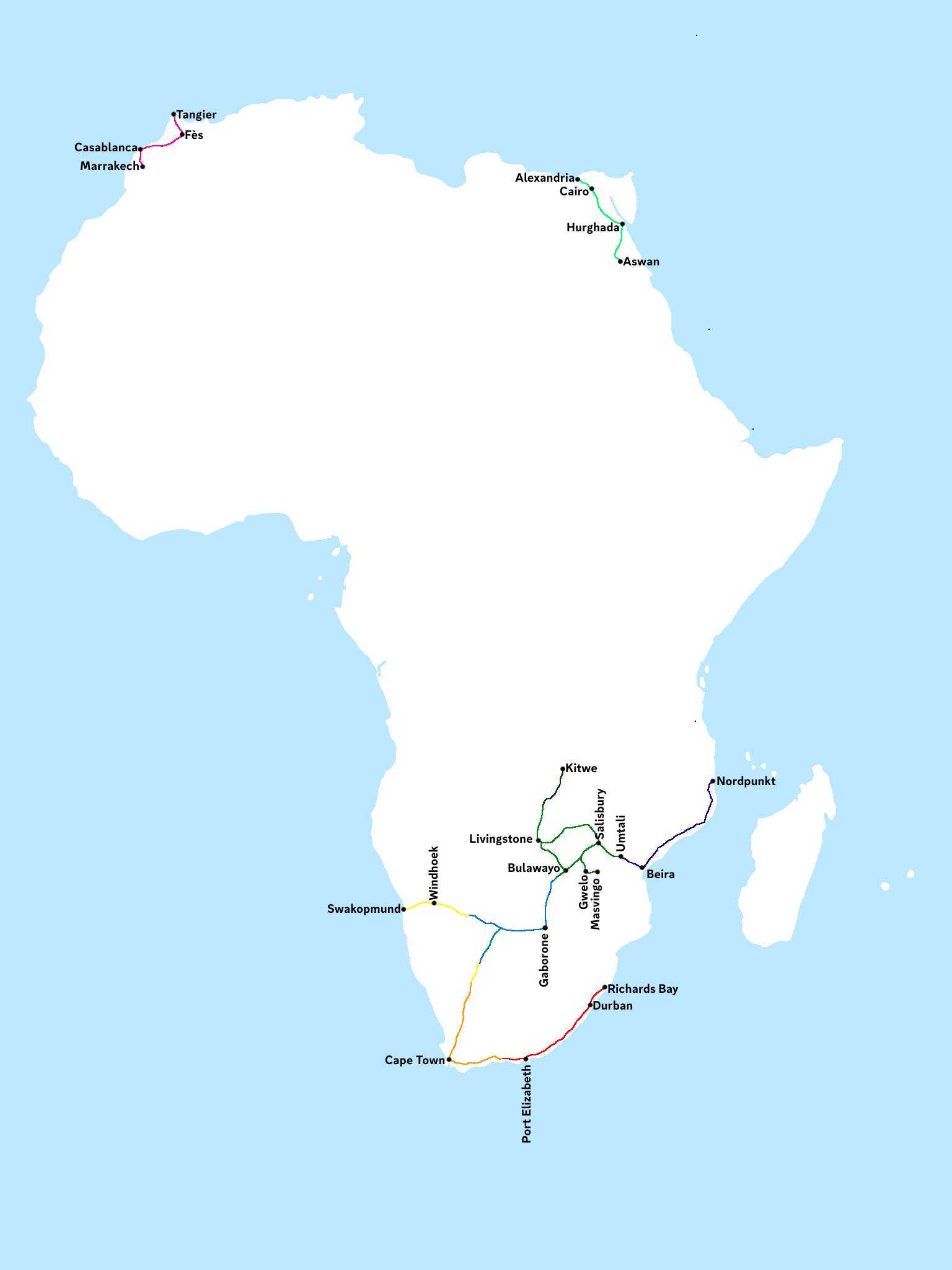 3LH: African High Speed Railway network(s) in late 2010s : r/imaginarymaps