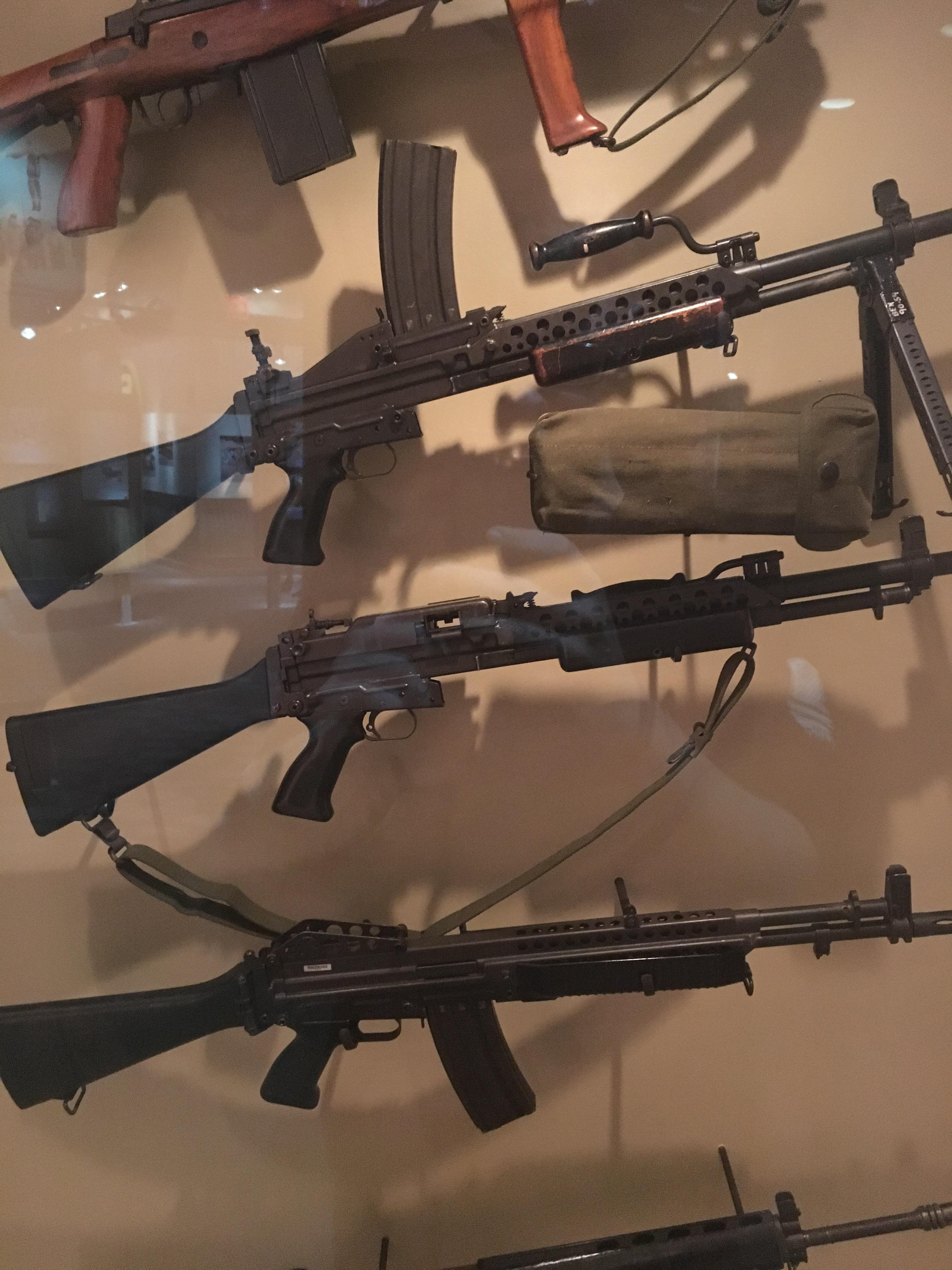 Stoner 63 Machine Guns and AR on display at the National Infantry ...