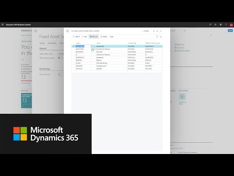 Dynamics 365 Business Central सह स्थिर मालमत्तेचे विहंगावलोकन