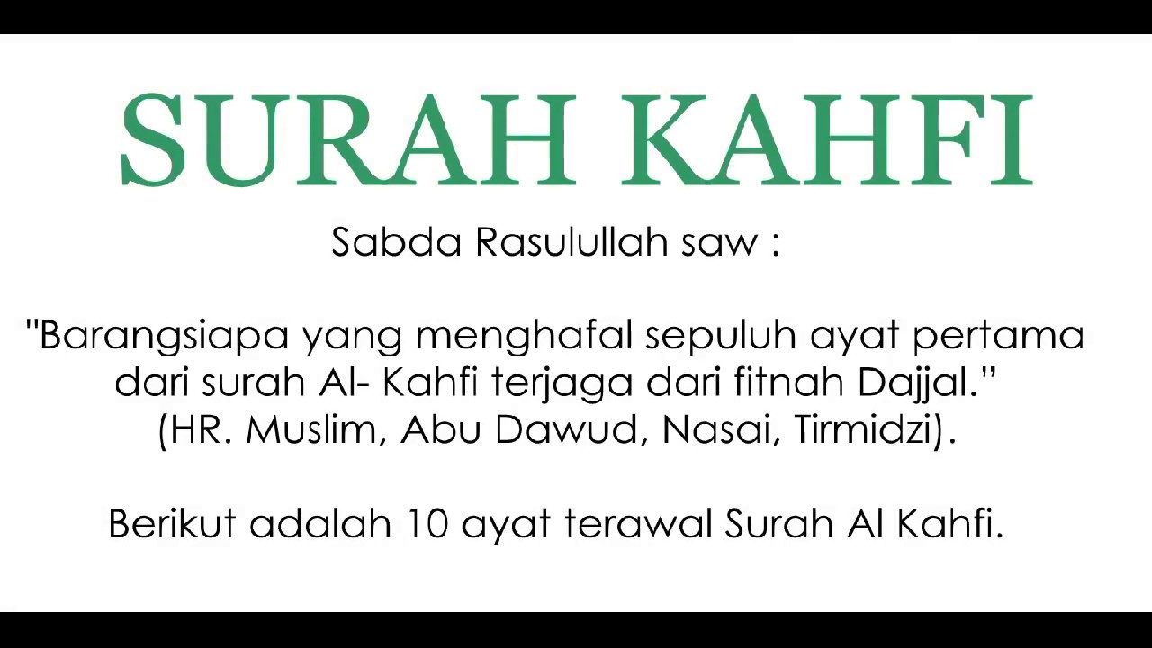 Surah Al Kahfi Ayat INILAH KEUTAMAAN MENGHAFAL SEPULUH AYATSexiz Pix