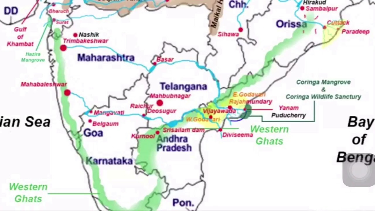 Krishna River Map Of India - United States Map