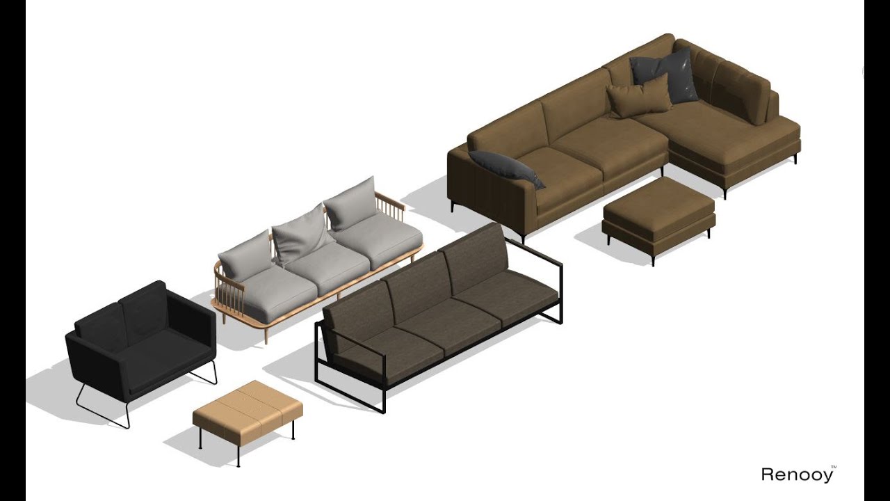 sofa bed revit family