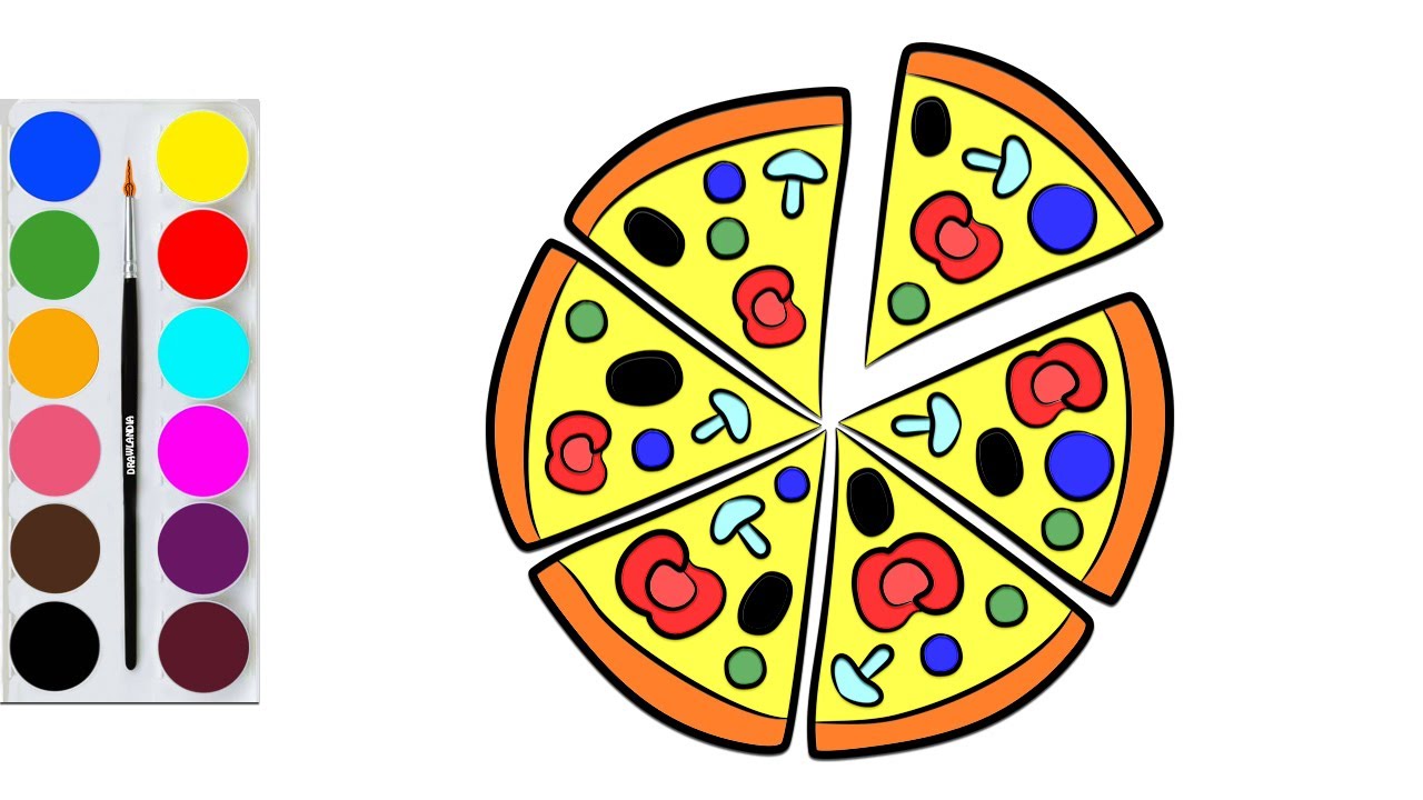 How To Draw Pizza Drawing And Coloring For Kids Youtu - vrogue.co