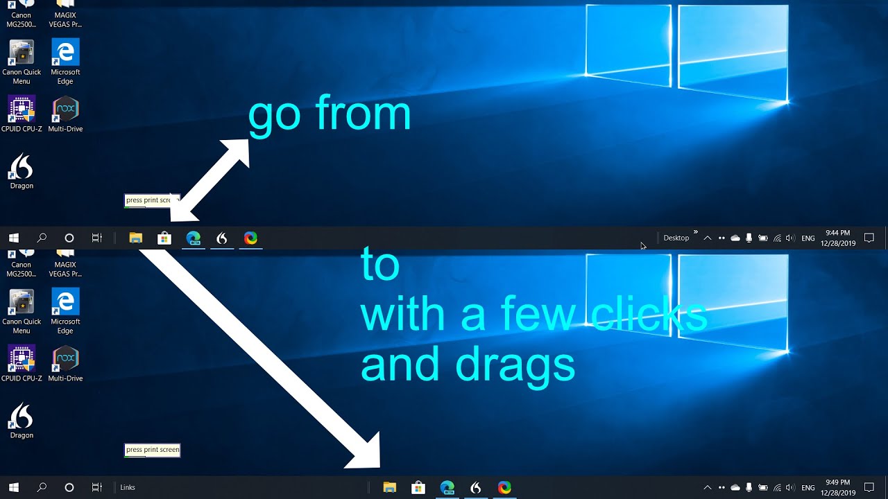 How To Center Taskbar Icons In Windows 10 Bouncegeek - Vrogue