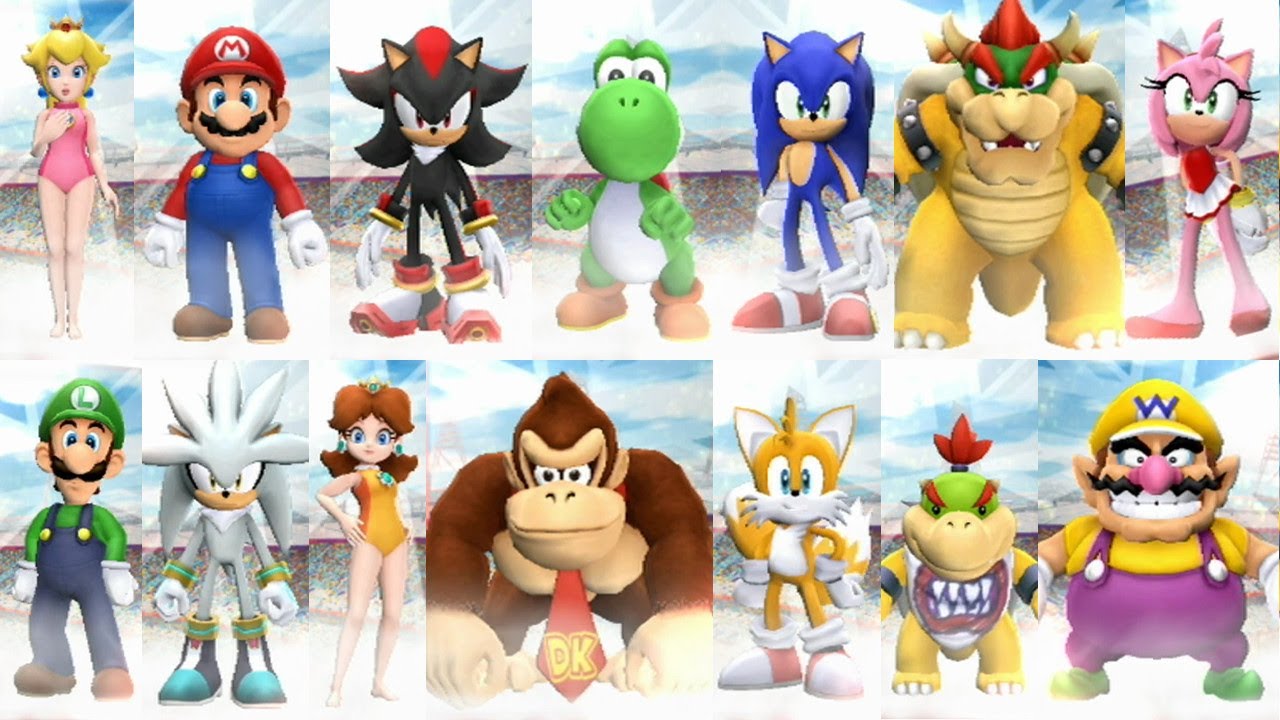 Mario And Sonic At The Olympic Games All Characters