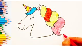 Sevimli Unicorn Çizimi - How to Draw Cute Unicorn - Kol... | Doovi